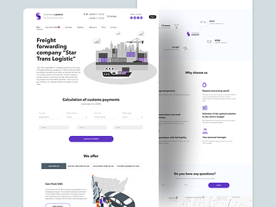 Star Trans Logistic | Corporate website animation car cargo ship cars company concept design figma flat freight interface logo minimal transport transportation ui ux web website