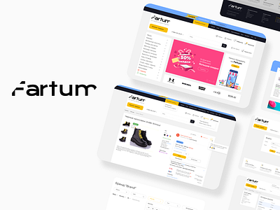 Fartum | E-commerce marketplace concept design ecommerce ecommerce app ecommerce design graphic design marketplace marketplace app minimal typography ui uiux ux vector web website