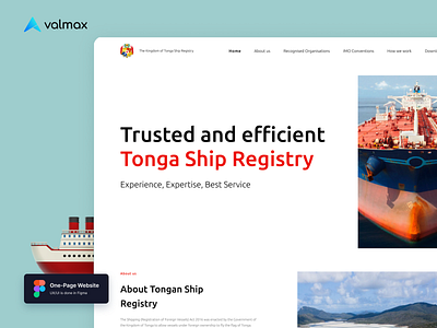 Tonga Ship Registry | Landing page design & development