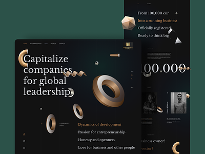 Venture Fund | Landing page, UX/UI design app concept design designer figma graphic design illustration investment minimal project ui uiux ux venture web website