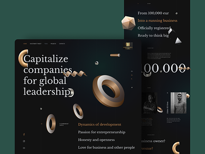 Venture Fund | Landing page, UX/UI design