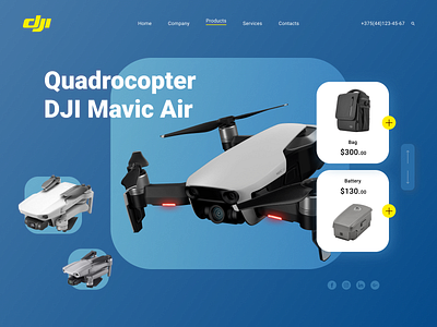 Quadrocopter / Home page design interface product quadrocopter ui web design webdesign