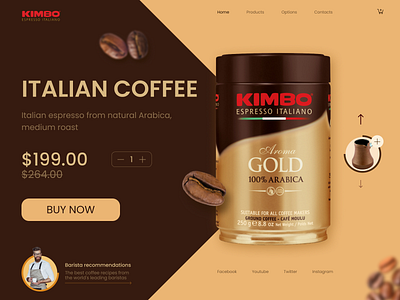 Home page / COFFEE barista coffee design desing homepage website
