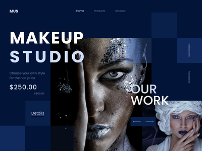 Home page / MAKEUP design homepage makeup studio work