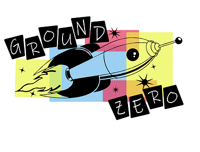 Ground Zero Band Logo Concept branding design illustration logo music old fashioned old school space spaceship