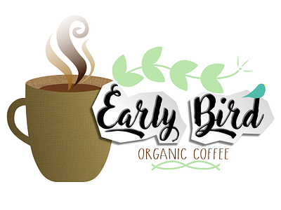 Early Bird Coffee advertising bird coffee creative design earthy illustration logo organic vector