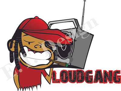 Loud Gang Logo animated bright creative design hiphop illustration logo radio rap rapper vector