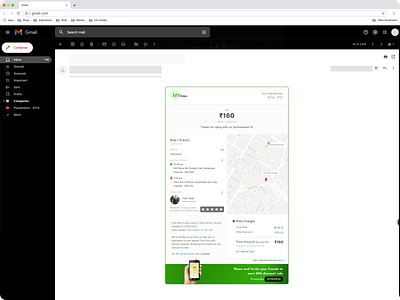 E-mail Receipt 17 bill design bill ui cab receipt daily challenge daily ui dailyui dailyui 17 design inspiration email bill email receipt inspirations mail bill ui mail receipt ride bill taxi receipt ui 17 ui designs