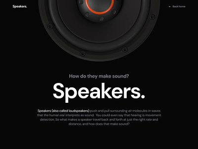 Speakers. How it works? 3d 3d model animation c4d cinema4d maxon3d motion web design website zajno