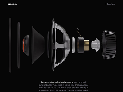 Speaker screen transition 3d 3d model animation c4d cinema4d design maxon3d minimal motion web design website zajno