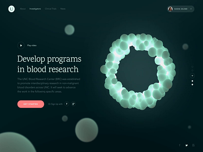 3D Visual for a Blood Research Center Website bioscience biotech website biotechnology landing page clinical research life science medical landing page medical website medical website design medtech pharmacy landing page pharmacy website science lab landing page tech website