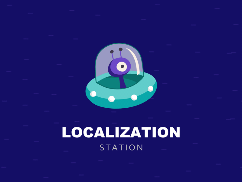 Logo design Concept "Localization Station Vol.2" animation branding clean game gif icon localization logo logotype modern monster ufo