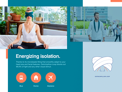 Innovative Eye Pillow Landing Page Design online pillow store shop website