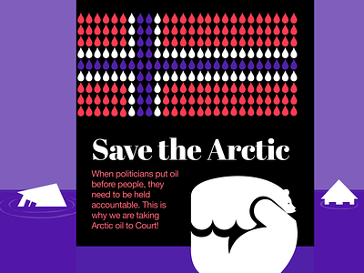 Saving the Arctic: People Over Oil arctic oil bold clean environment experiment illustration interface metaphor modern polar bear problem solving product symbol typography ux ui vibrant illustration visual web website zajno