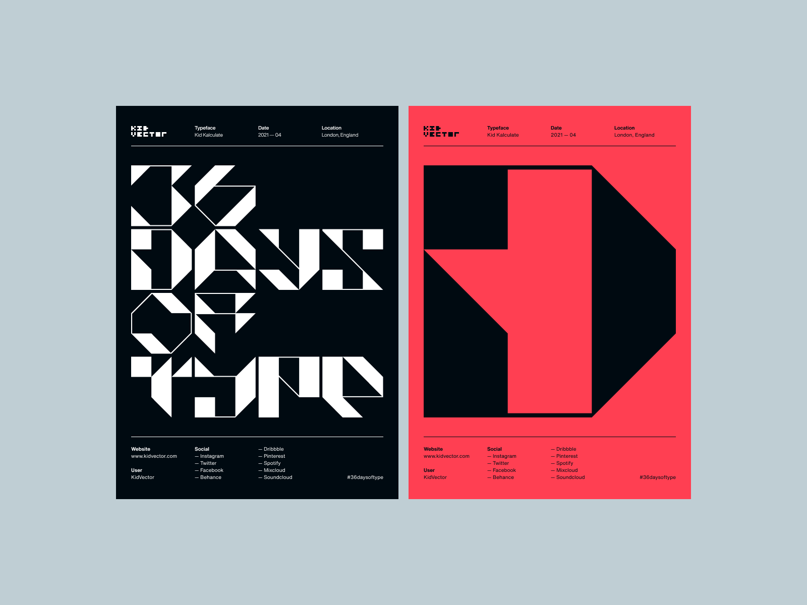 Kid Kalculate — D Poster 36daysoftype 36daysoftype08 type typeface typography