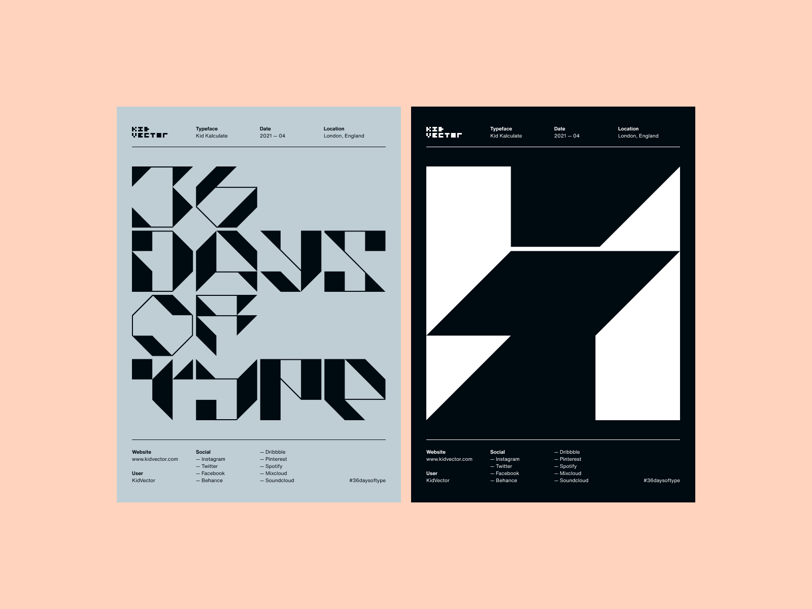 Kid Kalculate — H Poster 36daysoftype 36daysoftype08 type typeface typography
