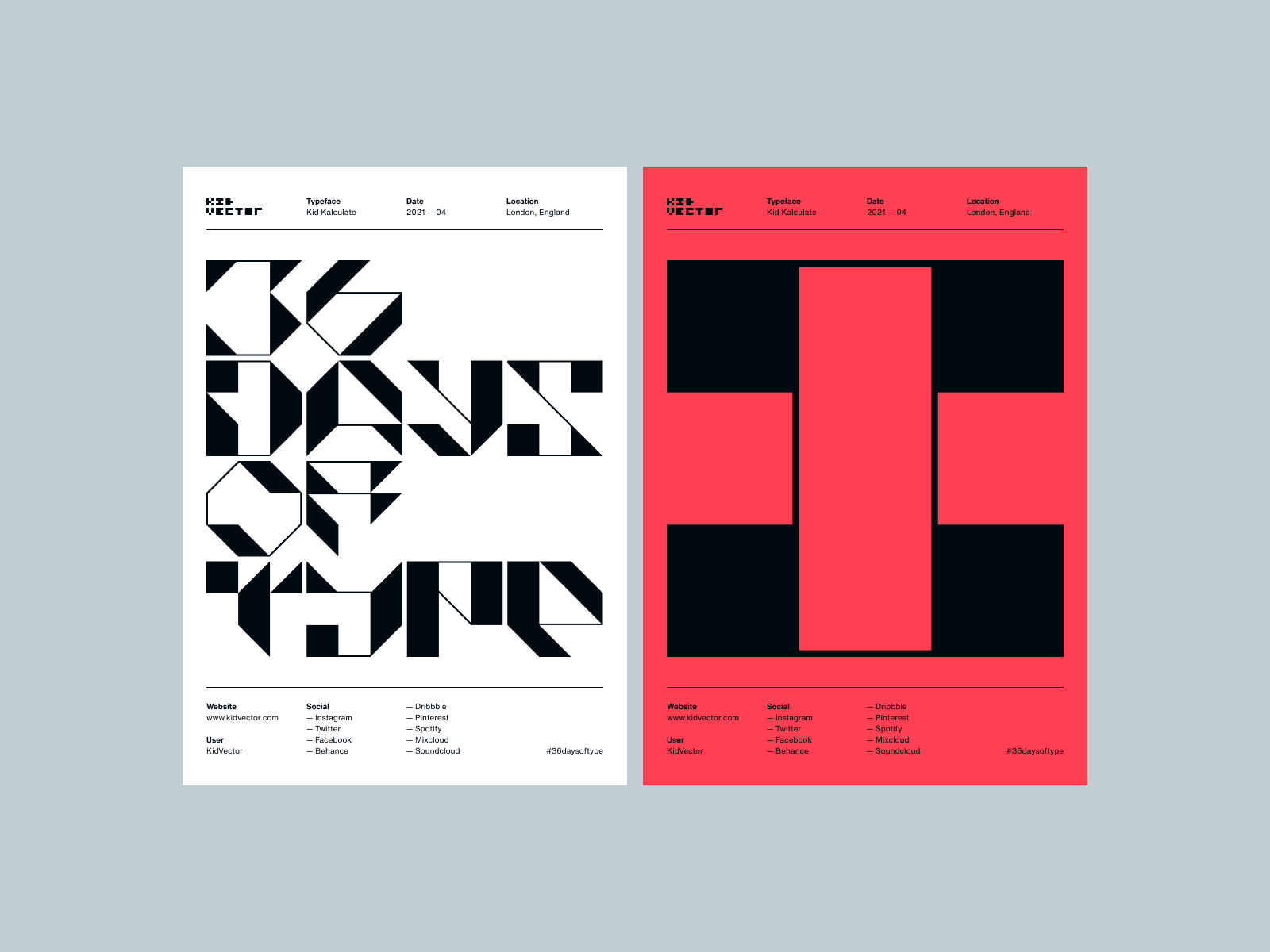 Kid Kalculate — I Poster 36daysoftype 36daysoftype08 type typeface typography