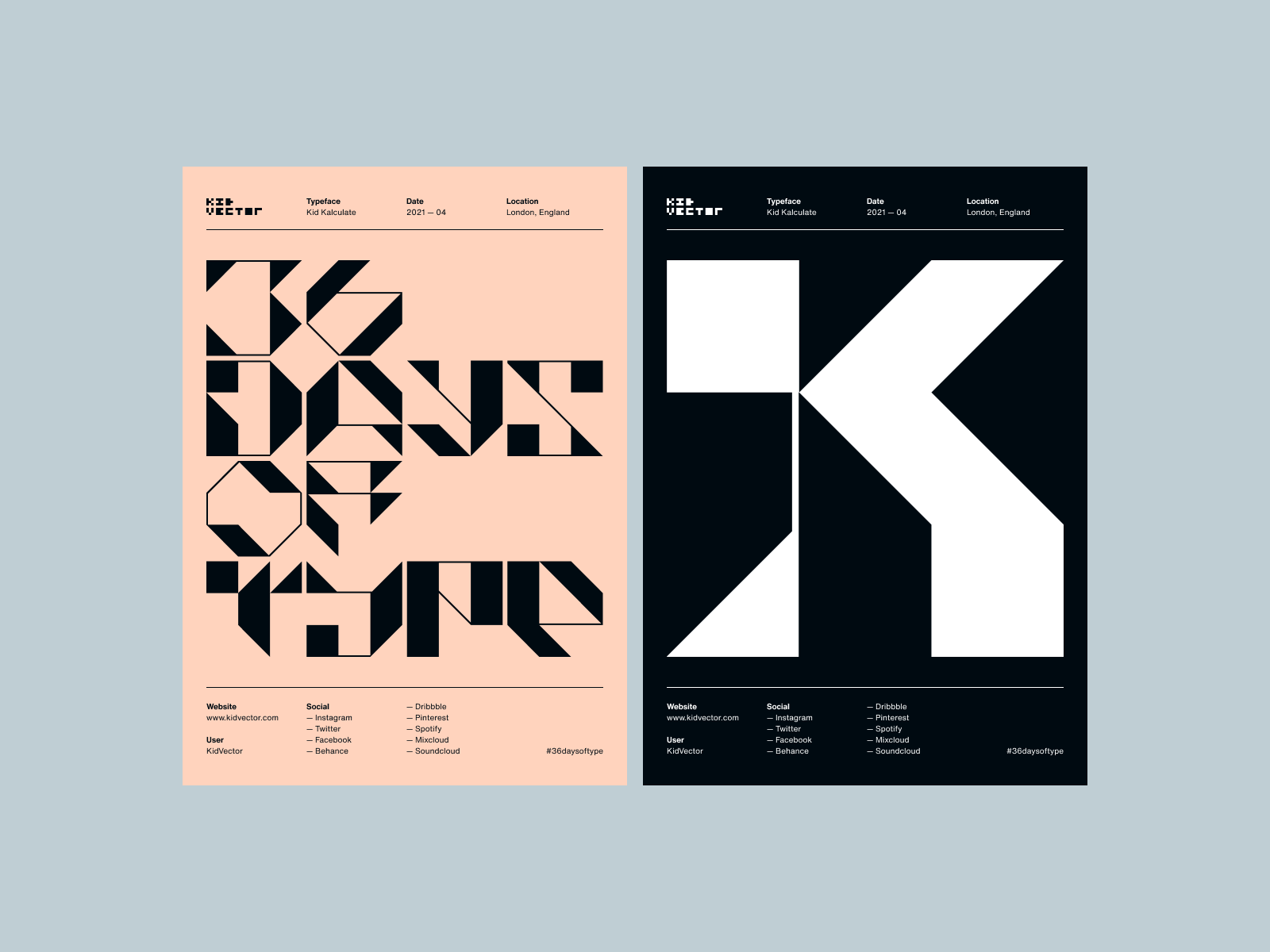 Kid Kalculate — K Poster 36daysoftype 36daysoftype08 type typeface typography