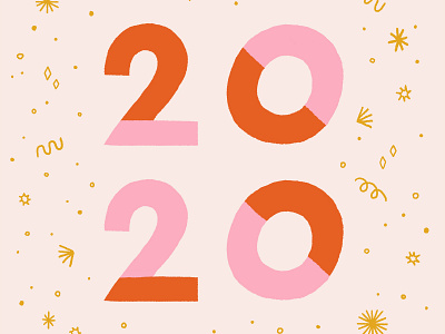 2020 2020 colorful creative design design illustration new year pattern pattern design procreate type typography wallpaper