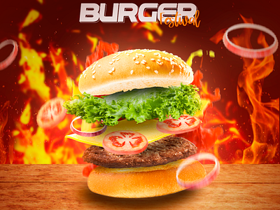 Social Media's Post "BURGER FESTIVAL" art brasil burger design festival photoshop social media social media banner social media design