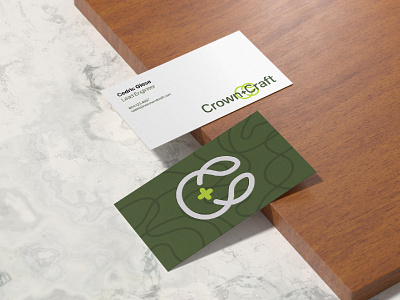 Crown & Craft Fiber Optic Business Card branding business card cable construction development logo real estate