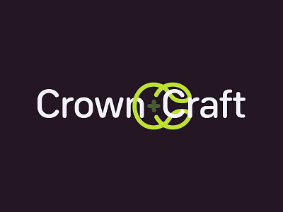 Crown & Craft Fiber Optic Wordmark branding building cable construction development logo real estate wordmark