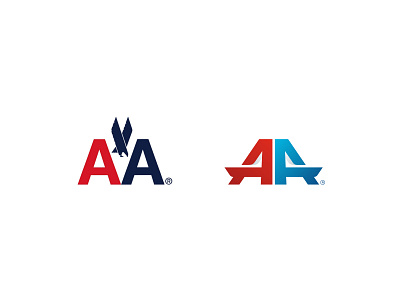 American Airlines Symmetrically Reimagined airline american branding flight logo minimalism modernism rebound red white and blue