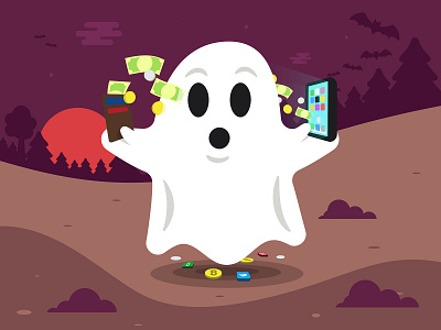 Halloween Sticker: Ghost agency costume ghost halloween holiday