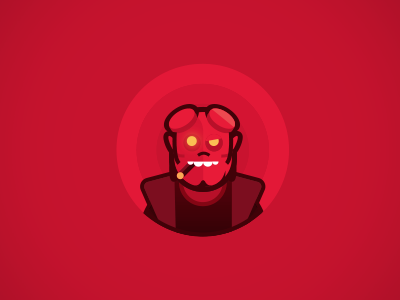 Hellboy avatar bat comic hellboy hero icon illustration marvel red