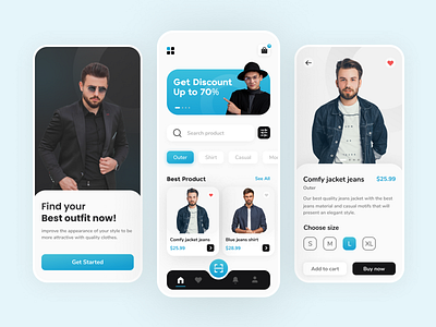Fashioon Store App app blue clean design fashion interface ios layout mobile now outfit simple store style trend ui ui design ui ux uiux ux