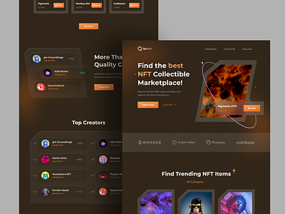 Quarts - NFT landing page