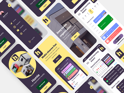 Homie App - Your organization buddy app design mobile ui ux