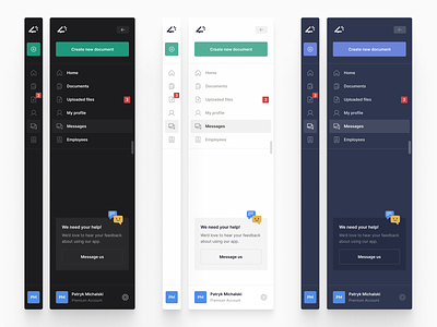Sidebars app concept design saas sidebar ui web