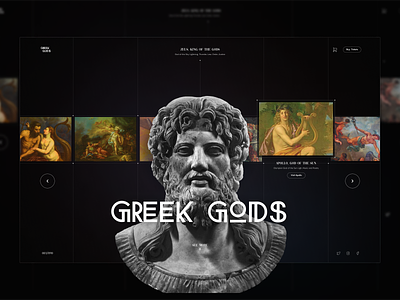 Greek Gods - Concept Piece concept design greek history landing page ui web website