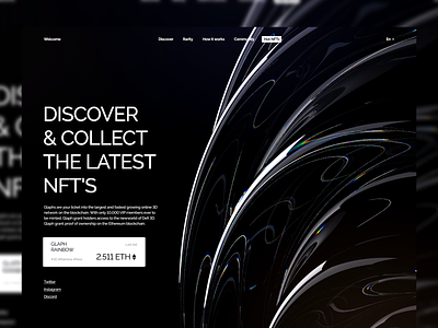 Glaph NFT Concept branding design landing page logo nft ui web 3.0 web3 website