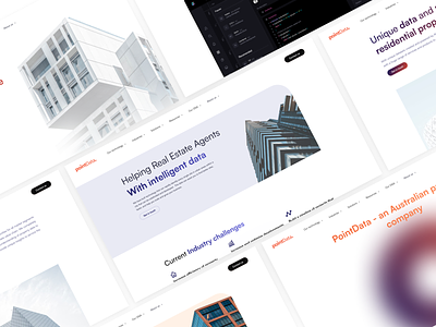 Point Data ai analytics automation branding buildings colors data design home page icons landing page platform real estate saas services technology ui web website wordpress