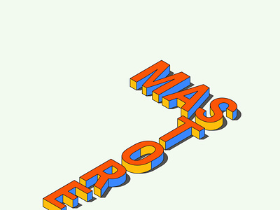 MAS STORE 3D Text Logo
