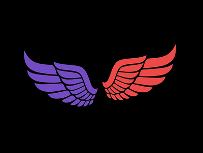 wings of wisdom illustration logo