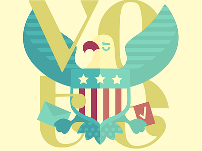 Vote vote illustration lettering