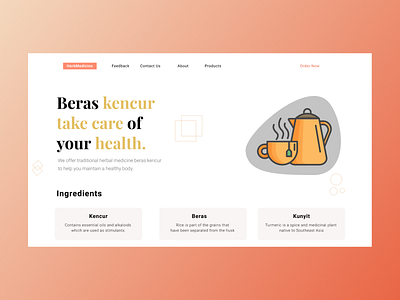 Beras Kencur Web Design design minimal ui ux web