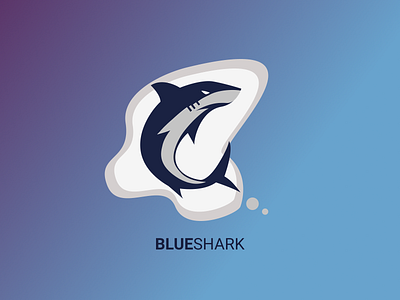 BlueShark branding illustration logo minimal