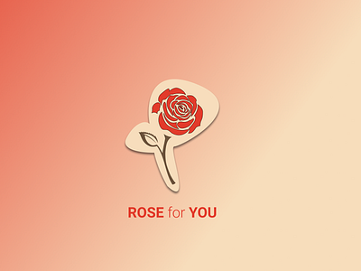 RoseForYou branding illustration logo minimal vector