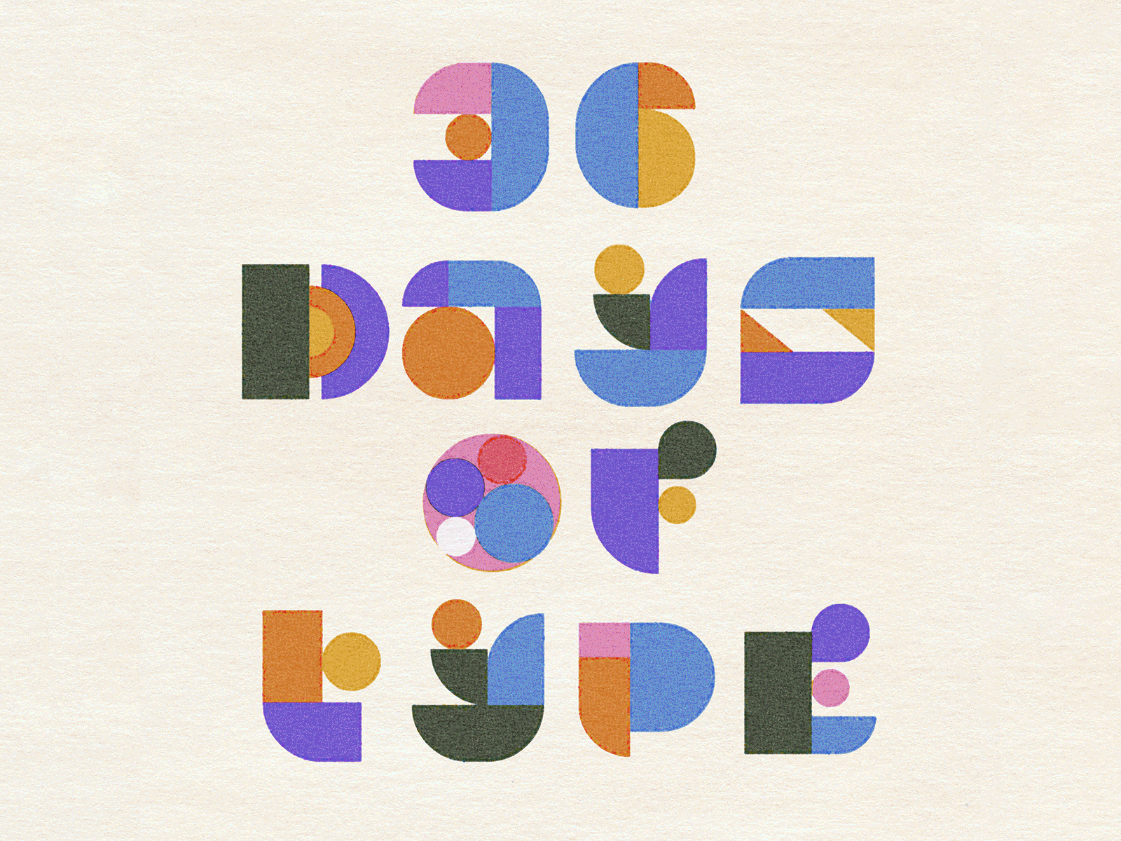 36 Days of Type 36daysoftype 36daysoftype07 color design shapes type typography