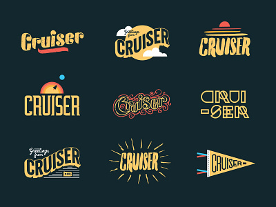 Cruiser 2 band design illustration indie music type typography