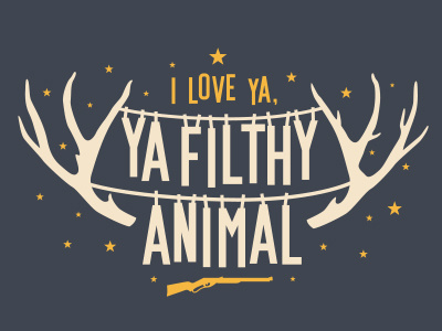 Ya Filthy Animal christmas design illustration type typography xmas