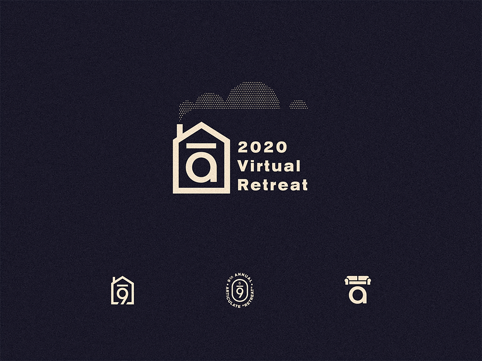 "Virtual" Retreat - WIP articulate branding design elearning illustration logo remote retreat shirt type typography virtual wip