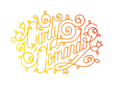 Carly Comando composer design flourish flowers logo music piano script