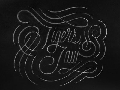 Tigers Jaw band design ligatures merch music sketch type typography