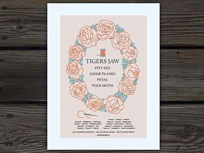 Tigers Jaw band design gigposter illustration music poster tour