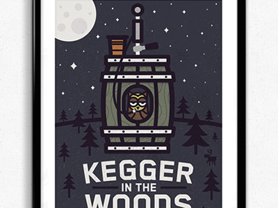 Kegger In The Woods blessed design illustration kegger rager